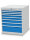 Bedrunka + Hirth Schubladenschrank, Schubladenanzahl: 8, RAL 7035 / RAL 5012, 819 x 705 x 736 mm (HxBxT)