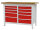 Bedrunka + Hirth Kastenwerkbank, Tiefe 600 mm, R 18-16, Schubladenanzahl: 10, RAL 7035 / RAL 5012, 859 x 1250 x 600 mm (HxBxT)