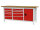Bedrunka + Hirth Kastenwerkbank, Tiefe 600 mm R 18-16 und, Schubladenanzahl: 10, Anzahl Flügeltüre: 1, 1 x Fachboden, RAL 7035 / RAL 5012, 859 x 2000 x 600 mm (HxBxT)