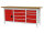 Bedrunka + Hirth Kastenwerkbank, Tiefe 600 mm R 18-16 und, Schubladenanzahl: 9, Anzahl Flügeltüre: 1, RAL 7035 / RAL 5012, 859 x 2000 x 600 mm (HxBxT)