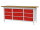 Bedrunka + Hirth Kastenwerkbank, Tiefe 600 mm R 18-16 und, Schubladenanzahl: 9, RAL 7035 / RAL 5012, 859 x 2000 x 600 mm (HxBxT)