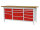Bedrunka + Hirth Kastenwerkbank, Tiefe 600 mm R 18-16 und, Schubladenanzahl 12, RAL 7035 / RAL 5012, 859 x 2000 x 600 mm (HxBxT)