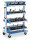 Bedrunka + Hirth CNC-Bestückungswagen, inkl. 4 x CNC-Werkzeugaufnahmeböden breit (WABg), 4 x CNC-Werkzeugaufnahmeböden schmal (WABk), RAL 7035 / RAL 5012, 1450 x 990 x 610 mm (HxBxT)
