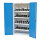 Bedrunka + Hirth CNC-Flügeltürenschrank Tiefe 500, R36-16, 2 x Türe aus Stahlblech, inkl. 4 x CNC-Werkzeugaufnahmerahmen, RAL 7035 / RAL 5012, 1838 x 980 x 500 mm (HxBxT)