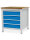 Bedrunka + Hirth Kastenwerkbank Breite 810 mm, R24-24, 4 x Schublade, RAL 7035 / RAL 5012, 959 x 810 x 750 mm (HxBxT)