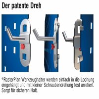 ®RasterPlan Werkzeughalter schräges Hakenende...