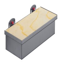 ®RasterPlan Werkzeugaufnahmebox mit Holzplatte Breite 320 mm x Tiefe 135 mm x Höhe 55 mm Anthrazitgrau