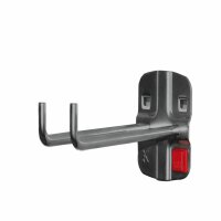 ®RasterPlan/ABAX® Doppelter Werkzeughalter senkrechtes Hakenende Länge 150 mm Anthrazitgrau