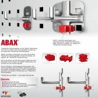 ®RasterPlan/ABAX® Doppelter Werkzeughalter senkrechtes Hakenende Länge 150 mm Anthrazitgrau