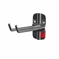 ®RasterPlan/ABAX® Doppelter Werkzeughalter schräges Hakenende Länge 150 mm Anthrazitgrau