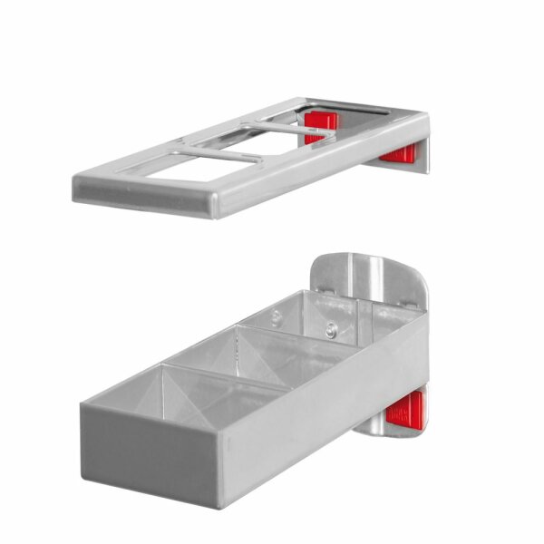®RasterPlan/ABAX® Kombinationshalter 2-teilig Länge 150 mm x Breite 55 mm Alufarben