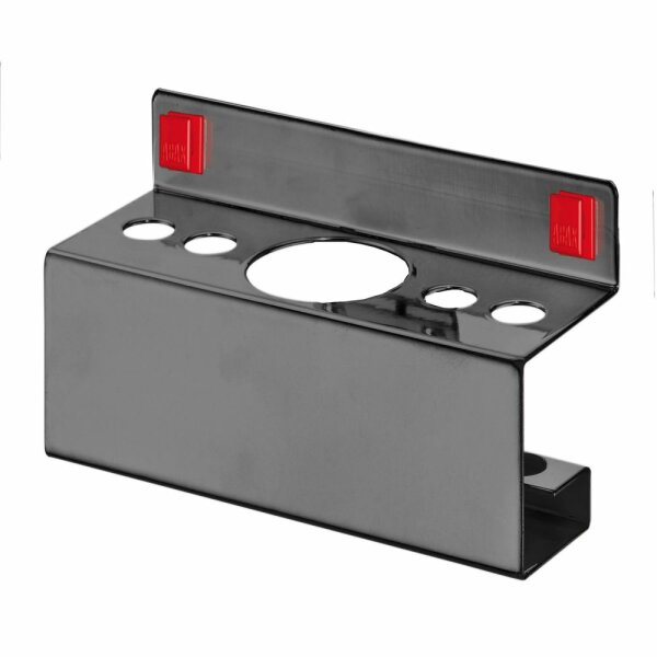 ®RasterPlan/ABAX® Kombihalter für Stifte / Sprühflasche 4 x Durchmesser 17 mm / 1 x Durchmesser 52 mm Anthrazitgrau