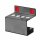 ®RasterPlan/ABAX® Stifthalter 4 x Durchmesser 17 mm Anthrazitgrau
