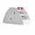 ®RasterPlan/ABAX® Schlauchhalter Breite 230 mm x Tiefe 125 mm Alufarben