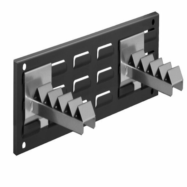 ®RasterPlan Wandschiene Schlitzplatte Set 6 L 460 mm x H 140 mm RAL 7016. 2 x Wellenträger.