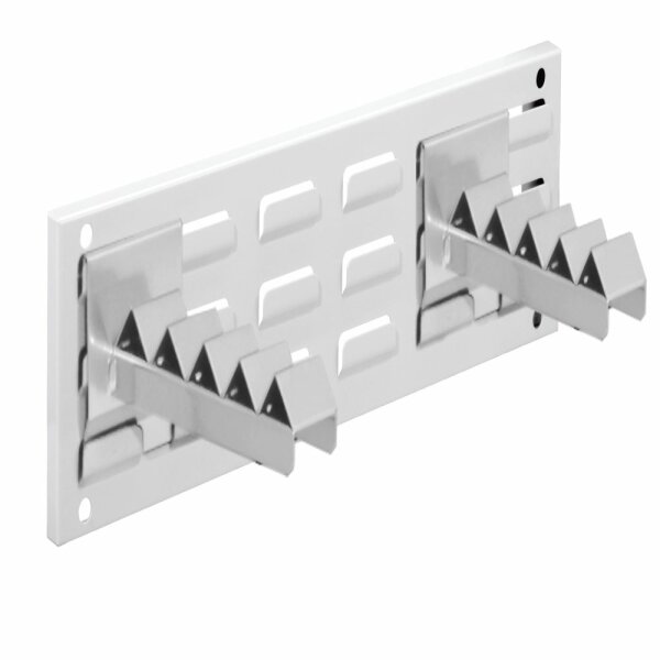 ®RasterPlan Wandschiene Schlitzplatte Set 6 L 460 mm x H 140 mm RAL 7035. 2 x Wellenträger.