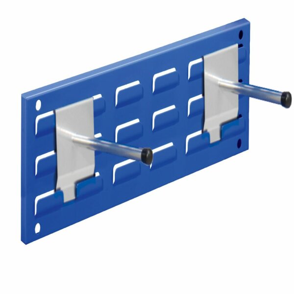 ®RasterPlan Wandschiene Schlitzplatte Set 3 L 460 mm x H 140 mm RAL 5010. 2 x Universalhalter.