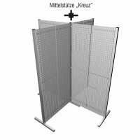 Mittelstütze Kreuz alufarben.