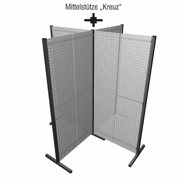 Mittelstütze Kreuz anthrazitgrau.