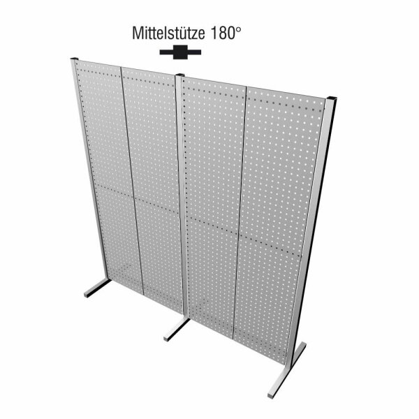 Mittelstütze 180° alufarben.