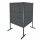 ®RasterPlan Trennwand Doppelfeld 90° 1500 / 1500 mm H1500 mm RAL 7016. Mit 4 ®RasterPlan Lochplatten 2 ®RasterPlan Schlitzplatten.