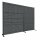 ®RasterPlan Trennwand Doppelfeld 180° 1500 / 2000 mm H2000 mm RAL 7016. Mit 4 ®RasterPlan Lochplatten 3 ®RasterPlan Schlitzplatten.