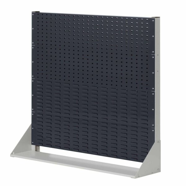 ®RasterPlan Stellwand Gr.4 einseitig H1450 x B1000 x T240 mm RAL 7035/7016.  2 Lochplatten 2 Schlitzplatten.