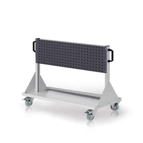 RasterMobil Gr. 2 RAL 7035/7016 H890 x B1000 x T500 mm. 2 Lochplatten.