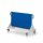 RasterMobil Gr. 2 RAL 7035/5010 H890 x B1000 x T500 mm. 2 Lochplatten 2 Schlitzplatten.