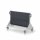 RasterMobil Gr. 2 RAL 7035/7016 H890 x B1000 x T500 mm. 2 Lochplatten 2 Schlitzplatten.