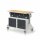 RasterMobil Gr. 2 RAL 7035/7016 H 930 x B 1000 x T 500 mm. 1 x Auflageboden aus Stahlblech inkl. 30 mm starker Multiplex-Werkbankplatte  1 x Werkzeughaltersort. 10-teilig 2 x Einhängeschränke.