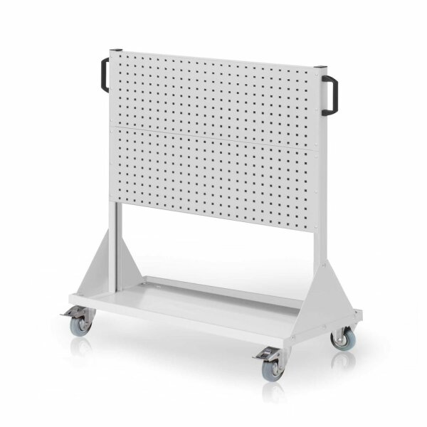 RasterMobil Gr 3 RAL 7035 H1230 x B1000 x T500 mm. 4 Lochplatten.
