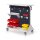 RasterMobil Gr. 3 RAL 7035/7016 H1270 x B1000 x T500 mm. 1 x Ablageboden aus Stahlblech 1 x Werkzeughaltersortiment 10-teilig 1 x Stahlboden 450 mm 2 x Universalhalter 6 x Lagersichtkästen Größe 6 4 x Lagersichtkästen Größe 7 2 x Lagersichtkästen G
