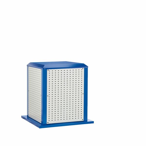 ®RasterPlan ToolTower klein Mod 1 stationär RAL 7035/5010. 4 LP außen klein.