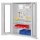 ®RasterPlan Werkzeugschrank Mod 6 410 H1950 x B1000 x T410 mm RAL 7035. Sichtfenstertüren 3 Fachböden.