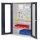 ®RasterPlan Werkzeugschrank Mod 6 410 H1950 x B1000 x T410 mm RAL 7035/7016. Sichtfenstertüren 3 Fachböden.