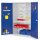 ®RasterPlan Werkzeugschrank Mod 5 500 H1950 x B1000 x T500 mm RAL 7035/5010. Türinnenseite: ®RasterPlan Lochplatten 2 Fachböden.