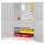 ®RasterPlan Schubladenschrank Modell 23 RAL 7035. Türinnenseite: Schlitzplatten 1950 x 1000 x 600 mm 4 Schubladen H 100 mm 2 Fachböden verzinkt.