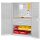 ®RasterPlan Schubladenschrank Modell 26 RAL 7035. Türinnenseite: Schlitzplatten 1950 x 1000 x 600 mm 4 Schubladen H 100 mm 1 Fachboden verzinkt 1 Werkbankplatte Multiplex.