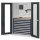 ®RasterPlan Schubladenschrank Modell 37 RAL 7035/7016. Sichtfenstertüren 1950 x 1000 x 600 mm mm 9 Schubladen H 100 mm 1 Werkbankplatte Multiplex.