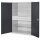 ®RasterPlan Großvolumenschrank 1950 x 1130 x 590 mm RAL 7035/7016. Türinnenseite: ®RasterPlan Lochplatte 2 Schublade 3 Böden.