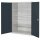 ®RasterPlan Großvolumenschrank 1950 x 1130 x 590 mm RAL 7035/7016. Türinnenseite: ®RasterPlan Lochplatten 4 Böden.