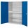 ®RasterPlan Großvolumenschrank 1950 x 1130 x 590 mm RAL 7035/5010. Türinnenseite: ®RasterPlan Lochplatten 3 Böden 1 Schublade.