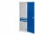 ®RasterPlan Schubladenschrank schmal Mod 4 1950 x 600 x 600 mm 7035/5010 Lochplattentür. 1 Fachboden verzinkt 2 Schubladen 125 mm.