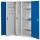 ®RasterPlan Vertikalschrank Modell 84 1950 x 1000 x 600 mm RAL 7035/5010. Doppelwandtür. 2 Auszüge Lochplatten 2 Böden 1 Auszugsboden.