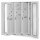 ®RasterPlan Vertikalschrank Modell 83 1950 x 1000 x 600 mm RAL 7035. Sichtfenstertür 4 Auszüge Lochplatten.