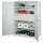 Schwerlastschrank ohne Mitteltrennwand 1950 x 1000 x 600 mm Mod 43 RAL 7035. Doppelwandtür. 3 Fachboden verzinkt 1 Schubladen RAL 7035 H100 2 Schubladen RAL 7035 125