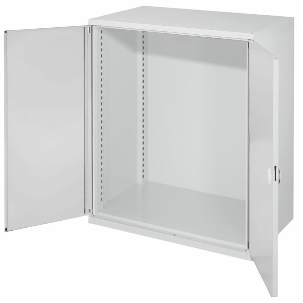 Schwerlast-Beistellschrank Leergehäuse/Mod 60 1110 x 1000 x 600 mm RAL 7035. Ohne Mitteltrennwand Doppelwandtüren.