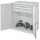 Schwerlast-Beistellschrank Modell 65 1110 x 1000 x 600 mm RAL 7035. Vollblechtüren 3 Schubladen H 100 mm.