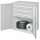 Schwerlast-Beistellschrank Modell 67 1110 x 1000 x 600 mm RAL 7035. Vollblechtüren 3 Schubladen H 175 mm.